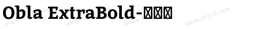 Obla ExtraBold字体转换